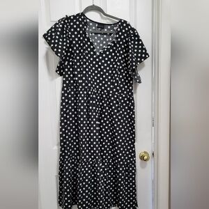 Polka Dot Black Dress